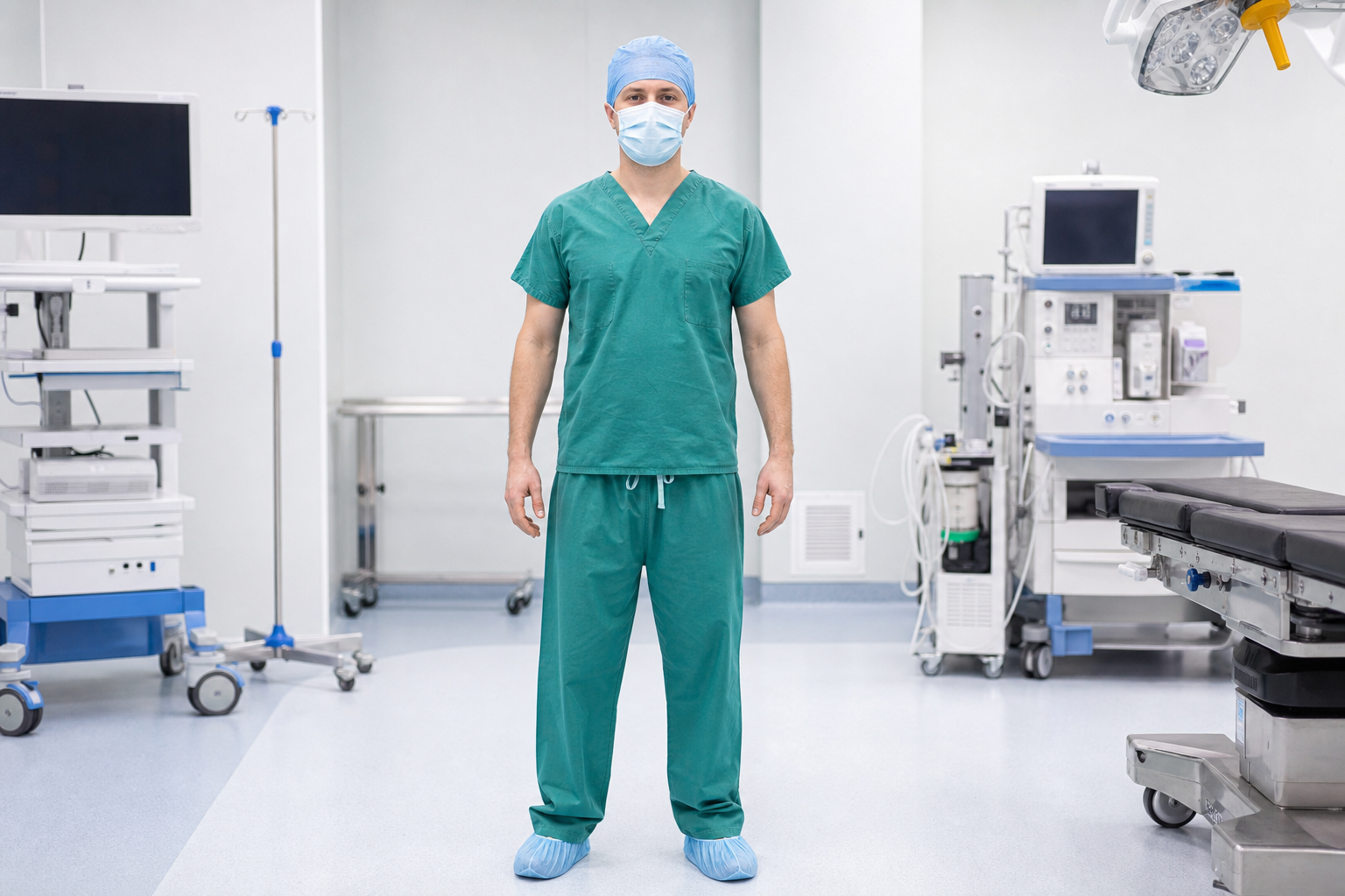 Opérateur AQS en tenue de bloc complète