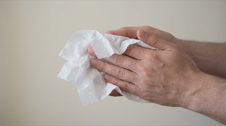 Séchage avec essuie-mains à usage unique